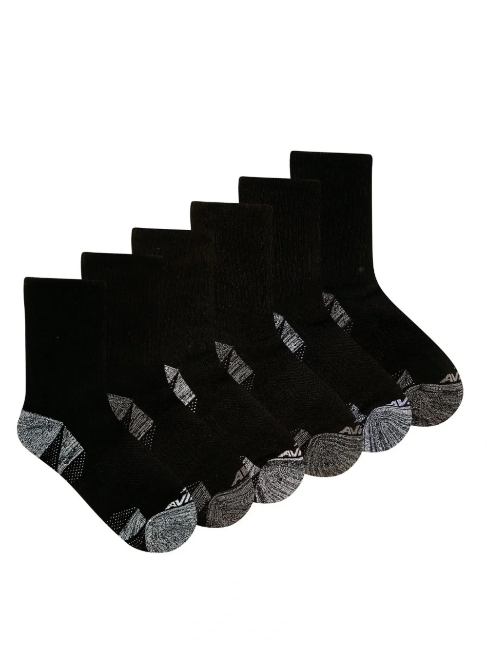 Avia Women's All Sport Cushion Mid Crew Socks, 6-Pack Size 4-9